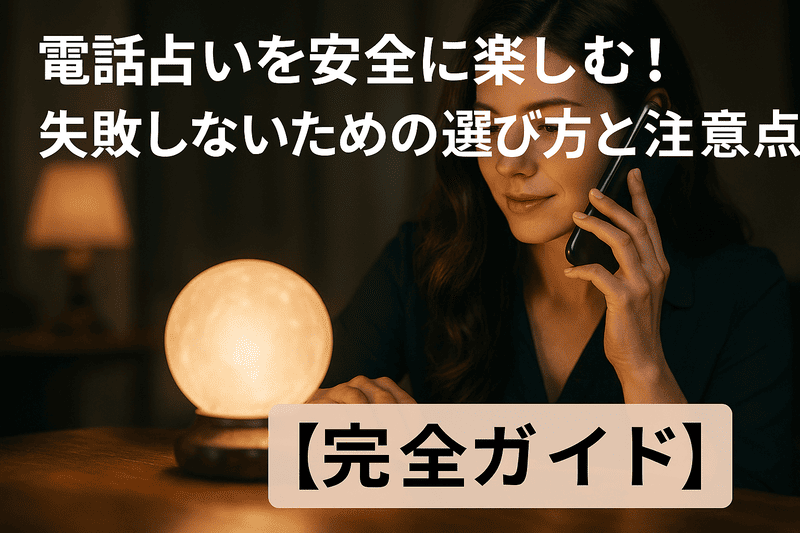 電話占いを安全に楽しむ！失敗しないための選び方と注意点【完全ガイド】